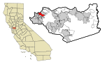 Contra Costa County California Incorporated and Unincorporated areas Pinole Highlighted